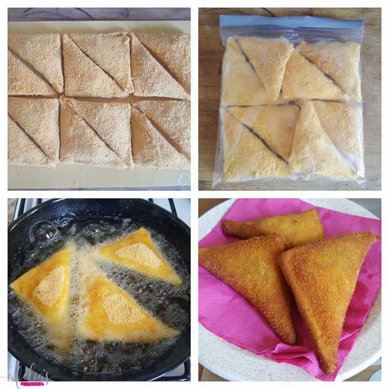 Chicken and Cheese Triangles